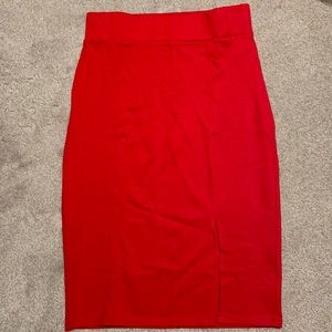 NWT Red knit pencil skirt